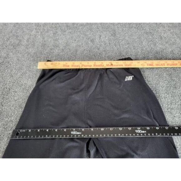 New Balance Leggings Women Sz M Black Drawstring Logo Casual Running Athleisure - Picture 3 of 6